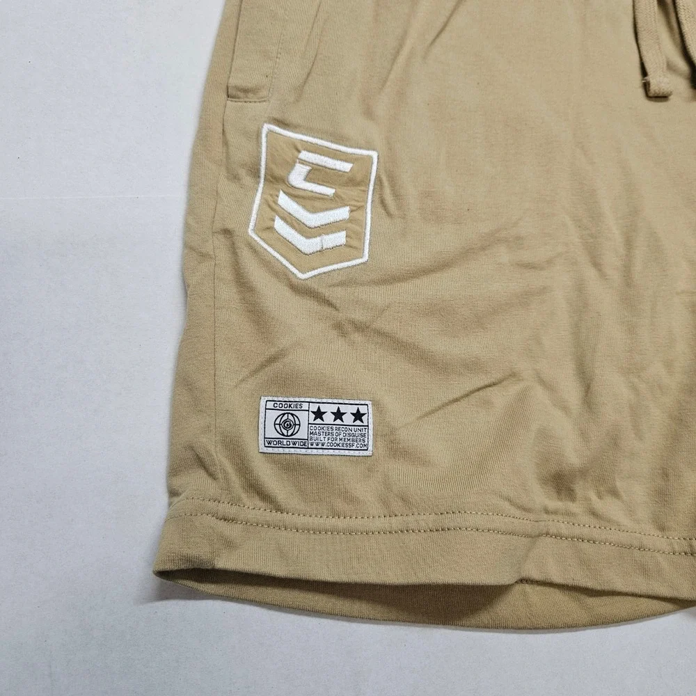 Cookies Smoke Ops Cotton‎ Jersey Knit Shorts Light Khaki Men's Size Small